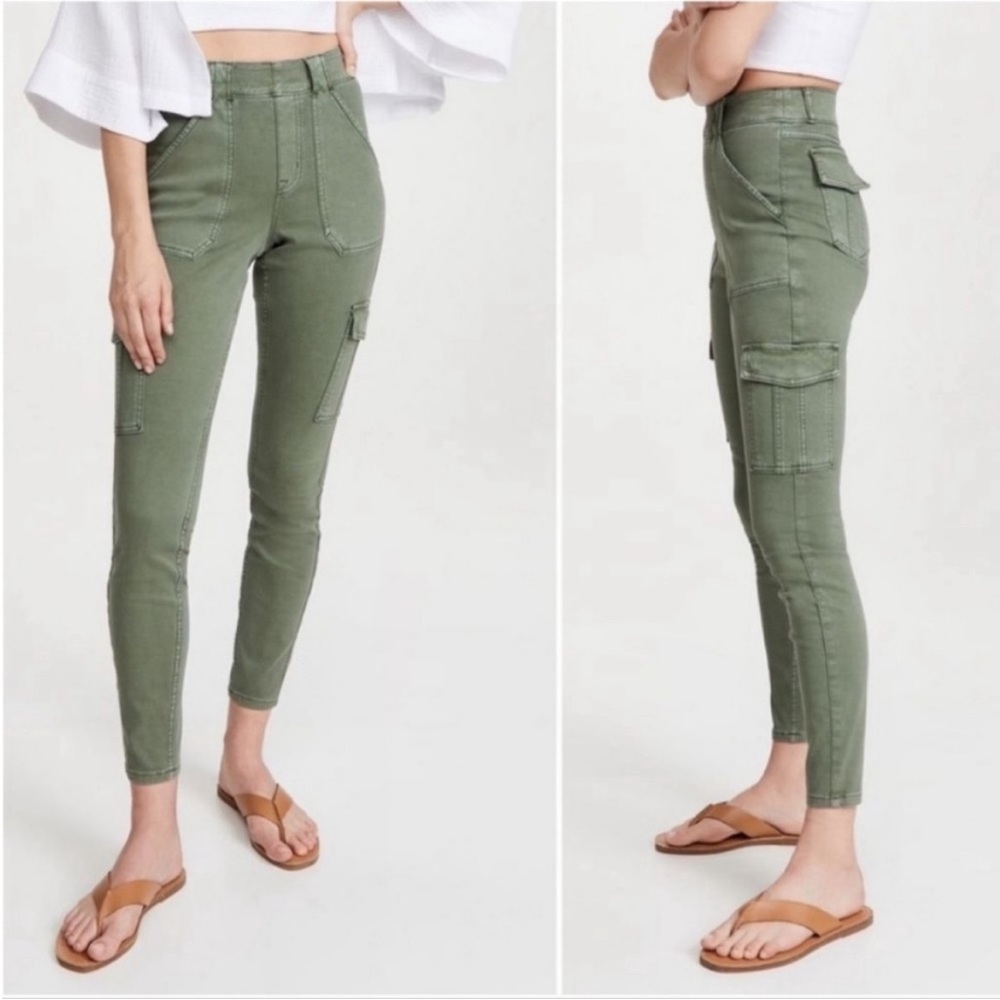 Spanx Stretch Twill Ankle Cargo Pants Size XL